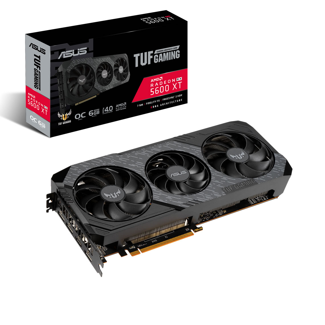 Asus TUF Radeon RX 5600XT Evo Gaming OC 6GB GDDR6 Graphics Card | Novatech